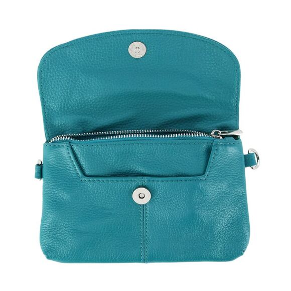 Cal-Wyn Women's Leather Wristlet Clutch with Removable Crossbody Strap - Picture 2 of 5